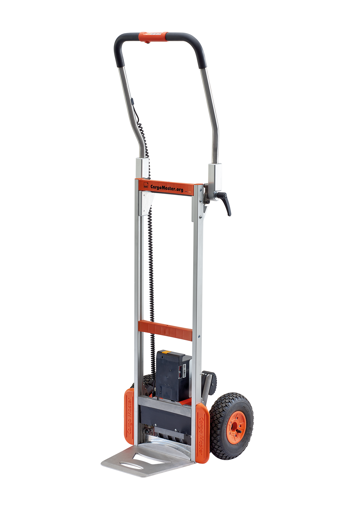 Freigestelltes Produktbild des Treppensteigers CargoMaster C120 F - in der Variante mit klappbarem/faltbaren Griff