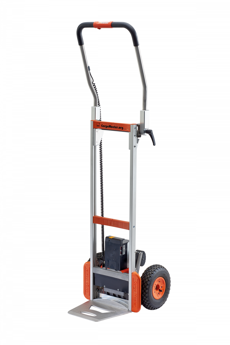 Freigestelltes Produktbild des Treppensteigers CargoMaster C120 F - in der Variante mit klappbarem/faltbaren Griff