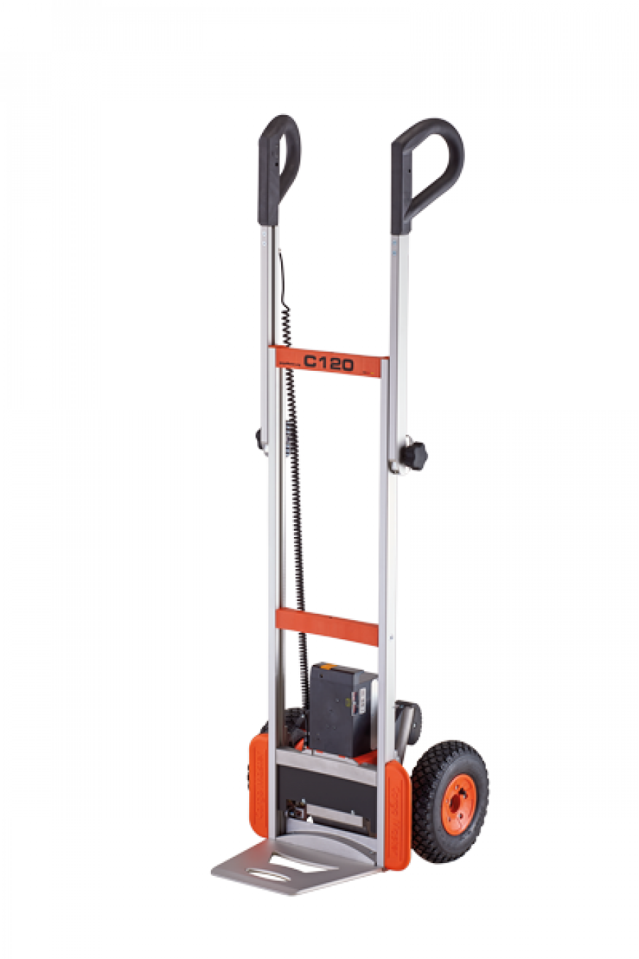 Produktabbildung des Treppensteigers CargoMaster C120 V - in der Ausführung mit Vario Griffen (zwei einzelne Handgriffe).